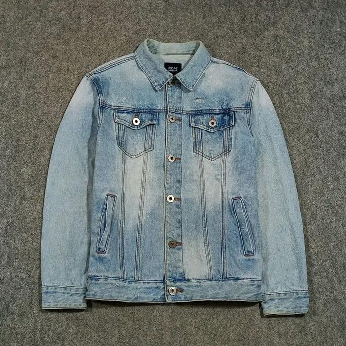 Jaket jeans panjang pria T PLAY DENIM size M second