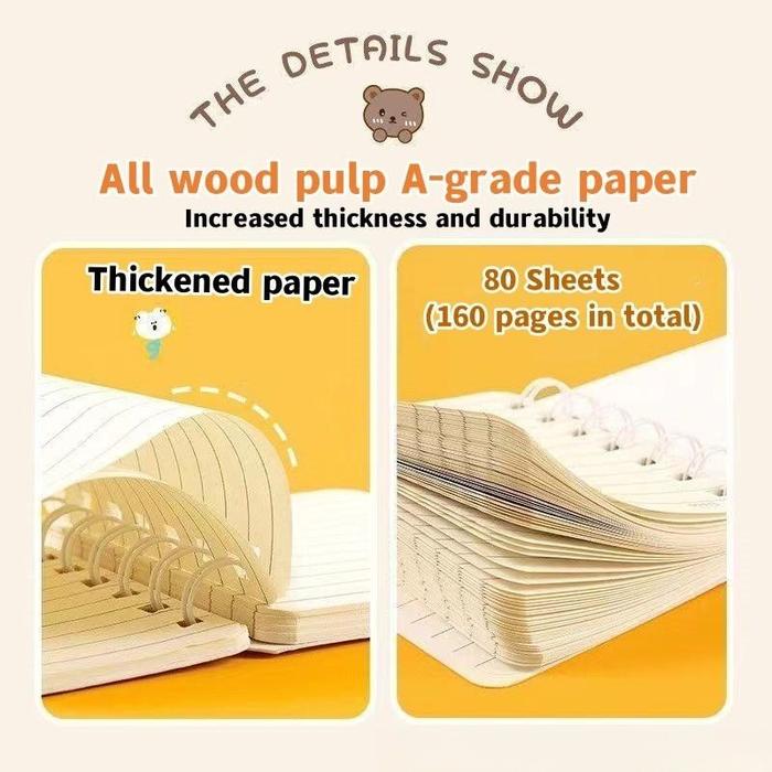 A5 A7 Notebook Buku Tulis Sekolah Isi 60 Lembar Notebook Mini Spiral Catatan Kecil Notes 80 Sheets