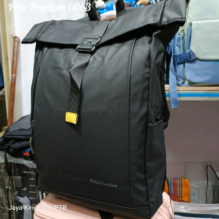 Ransel Laptop Polo Freedom Waterproof Lipat Atas Tas Sekolah Kerja Pria Wanita