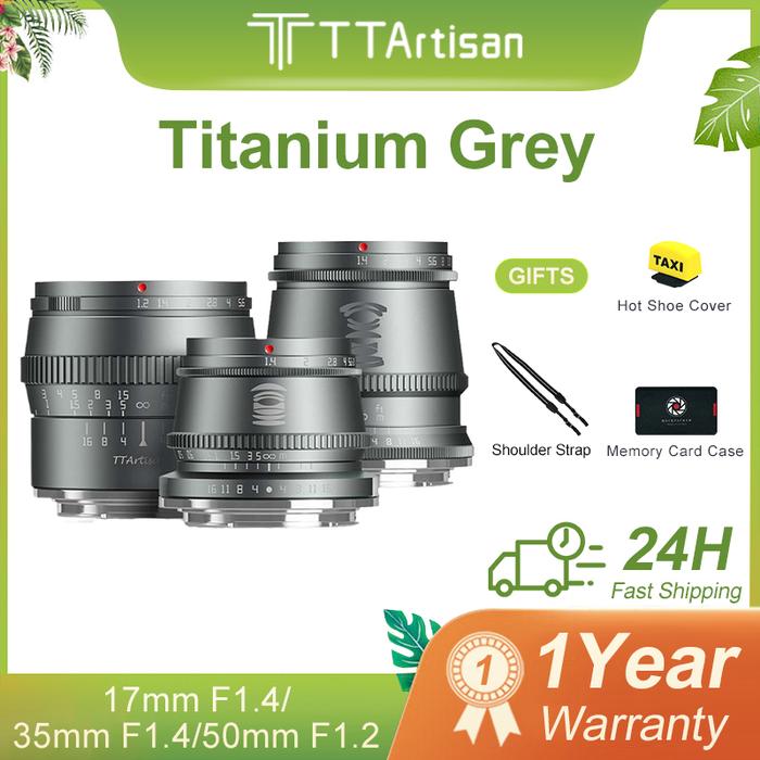 TTArtisan 17mm F1.4 35mm F1.4 50mm F1.2 APS-C Manual Focus Titanium