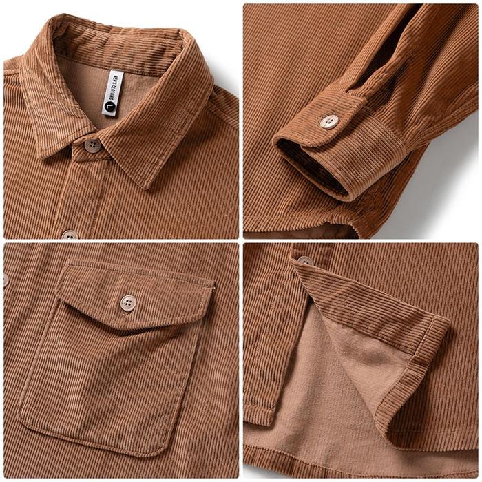 New Polo Corduroy Jacket Men'S Work Clothes Long Sleeve Top Loose Casual Coat Jaket Pria Premium Ata