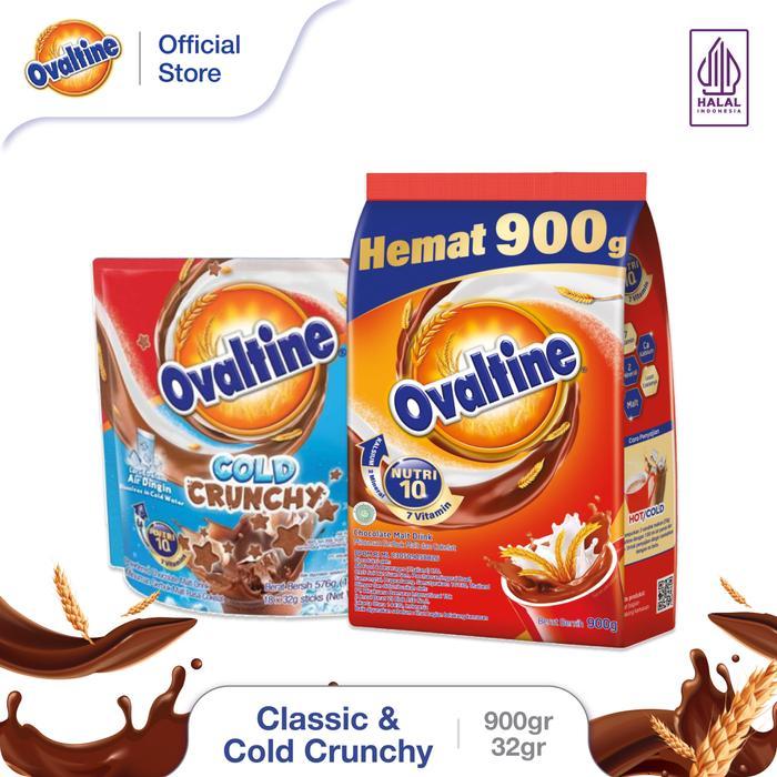 [Paket Bundle] Ovaltine Classic 900g dan Ovaltine 3in1 33gx18s