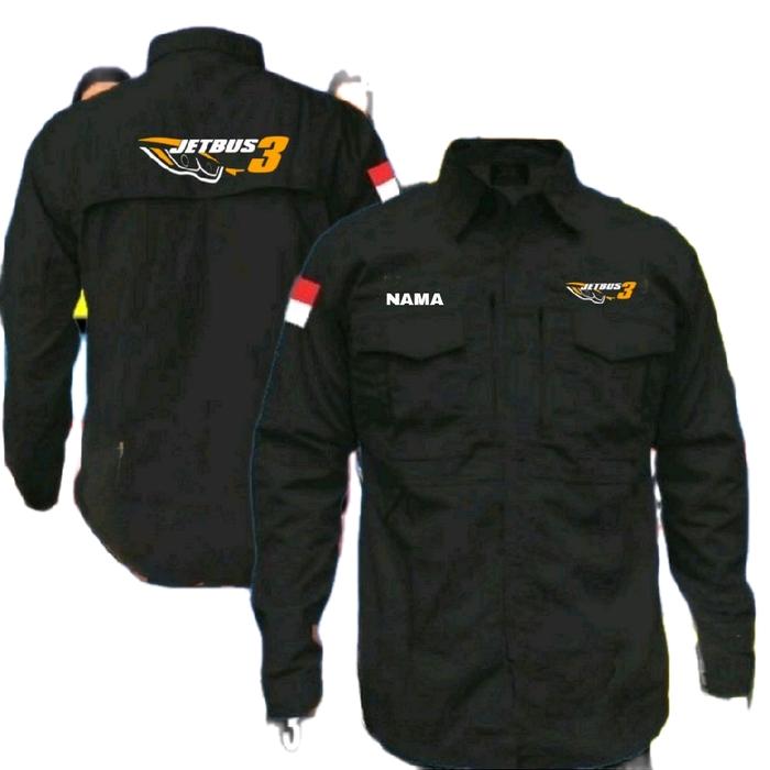 ready stok full bordir Kemeja tactical jetbus 3 kemeja bordir jetbus 3 kemeja jetbus 3 seragam jetbu