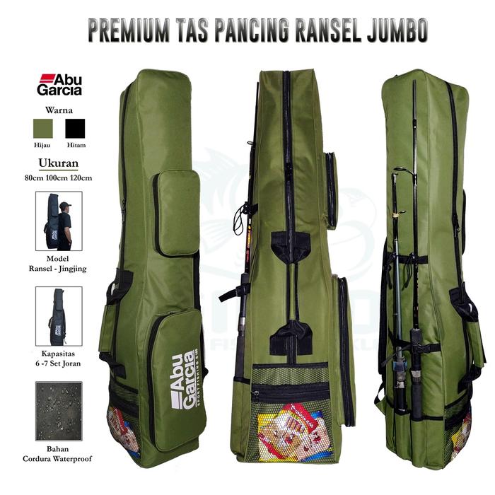Tas Pancing Ransel Jumbo Abu Garcia Waterproof Ukuran 80cm 100cm 120cm