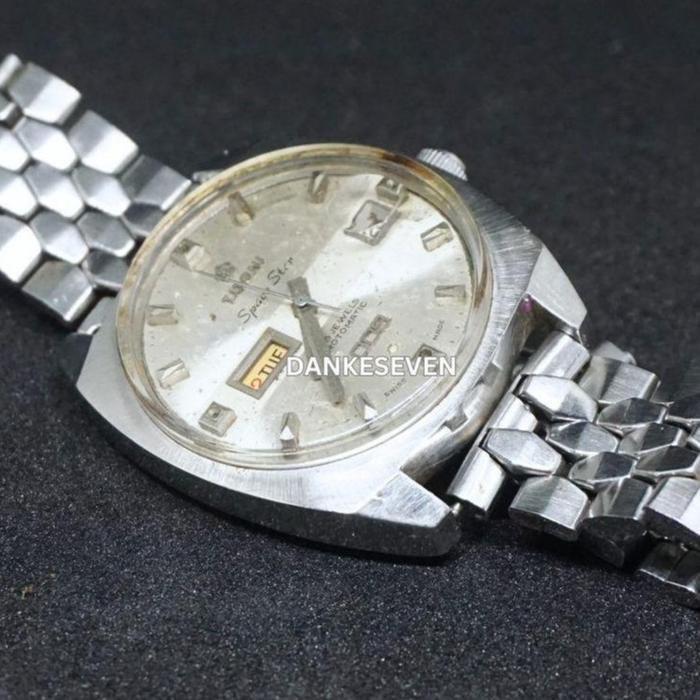 Titoni Space Star 009 Automatic Day Date Swiss Vintage 35mm Men Watch Jam Tangan Pria