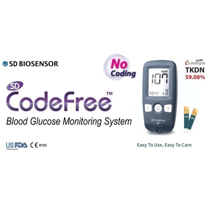 CODEFREE ALAT CEK GULA DARAH SD BIOSENSOR ALAT TES GULA DARAH AUTOCODING