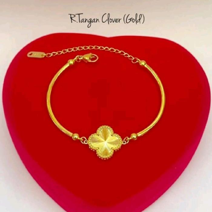 Bangle Clover Gold Plated