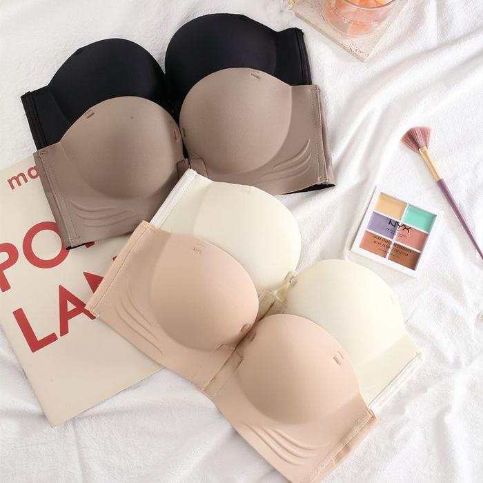 bahan lembut Bra Busa Tebel Push Up Tanpa Ka t Mengangkat PD 2 In 1 Strapless Bh nita s Nyaman