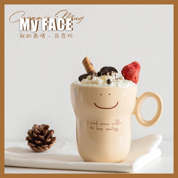 Korean-style Simple Ceramic Coffee Mug Mug, Household Drinking Cup,