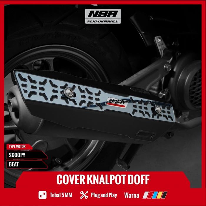 NSA COVER KNALPOT BEAT & SCOOPY DOFF SERIES TUTUP TAMENG KNALPOT ALL BEAT PELINDUNG KNALPOT SCOOPY