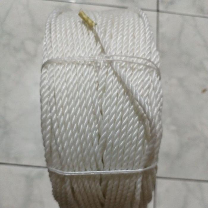 1 Meter Tali Tambang Ukuran 3mm 4mm 5mm Nilon Plastik PE Putih Kecil Nylon