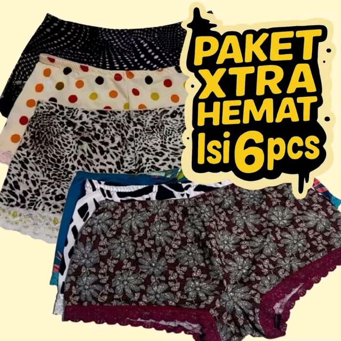 Promo 6-3 pcs | CD Hotpants Viral / CD Wanita CD Juve Jumbo