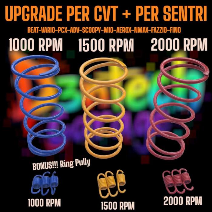 Upgrade Per CVT & Per Sentri Kampas Otomatis Ganda Racing All Matic Beat Vario PCX Scoopy Spacy Mio 