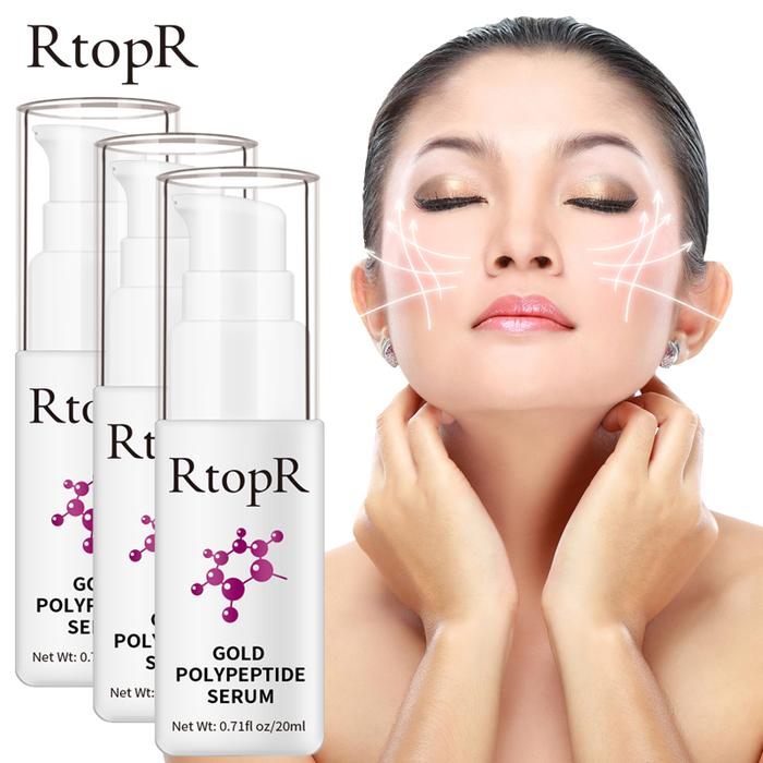 RtopR 3PCS Emas Polypeptida Serum Perbaikan Kulit Anti-Penuaan Asam