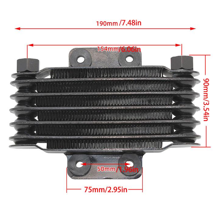 Aluminum 125Ml Engine Oil Cooler Cooling Radiator For 125Cc-250Cc Motorcycle Dirt Bike Atv