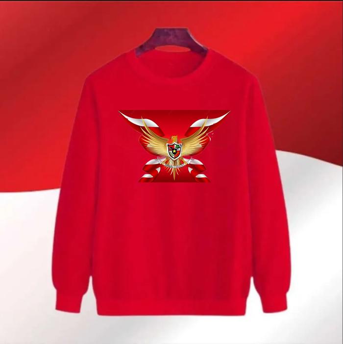 COD Kaos Panjang Sweater Pria dan Wanita Distro Garuda Sakti Viral Diskon Terbaru Keren Murah Produk