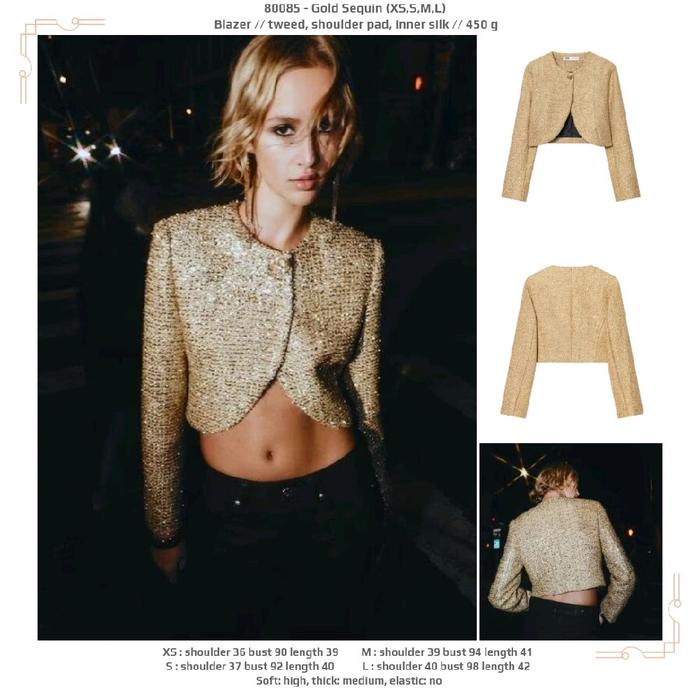80085 - Gold Sequin Blazer