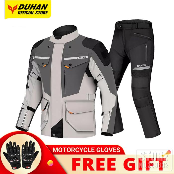 LYSCHY Jaket Motor Setelan Moto Musim Panas Jaket Berkendara Sepeda