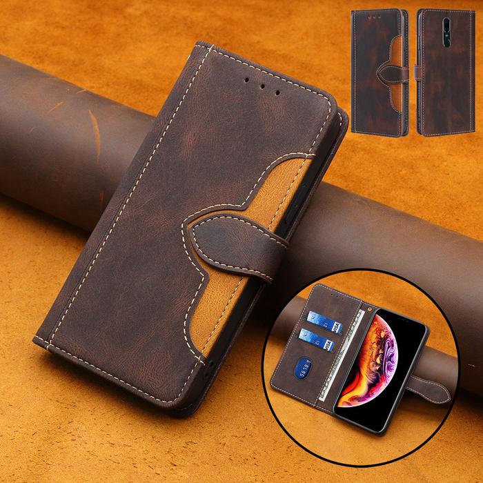 Casing PU Kulit untuk OPPO F11 CPH1911 CPH1913 Flip PU Dompet Keranjang Slot Siaga Menutupi Kasus Po