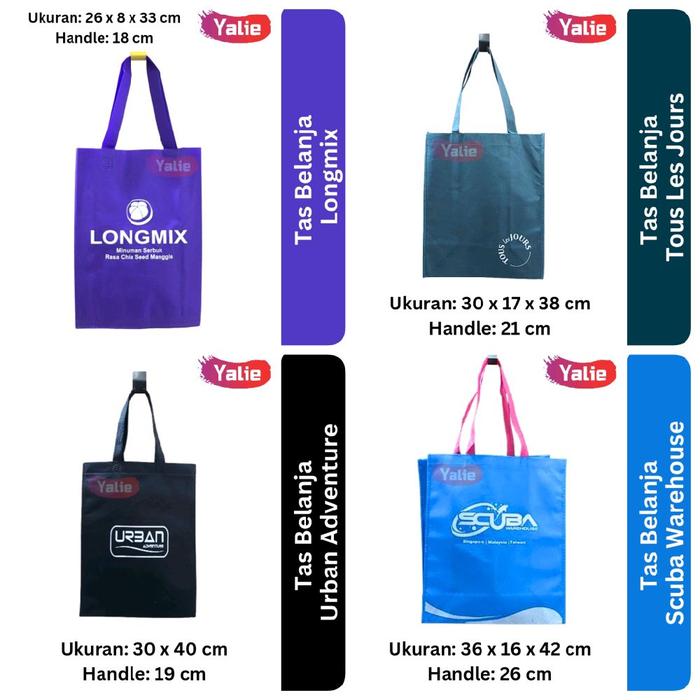 Tas Belanja TLJ/Tous Les Jours/Burger King BK/Lapis Lapis/Longmix/Urban Adventure/Scuba Warehouse/We