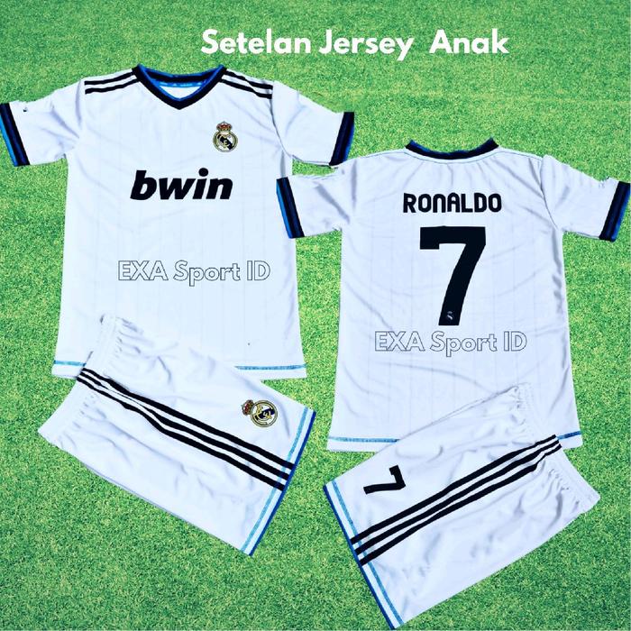 Setelan Jersey anak timnas m4drid 2012 Home ,pakaian olah raga anak, baju  bola anak, kaos jersy ana