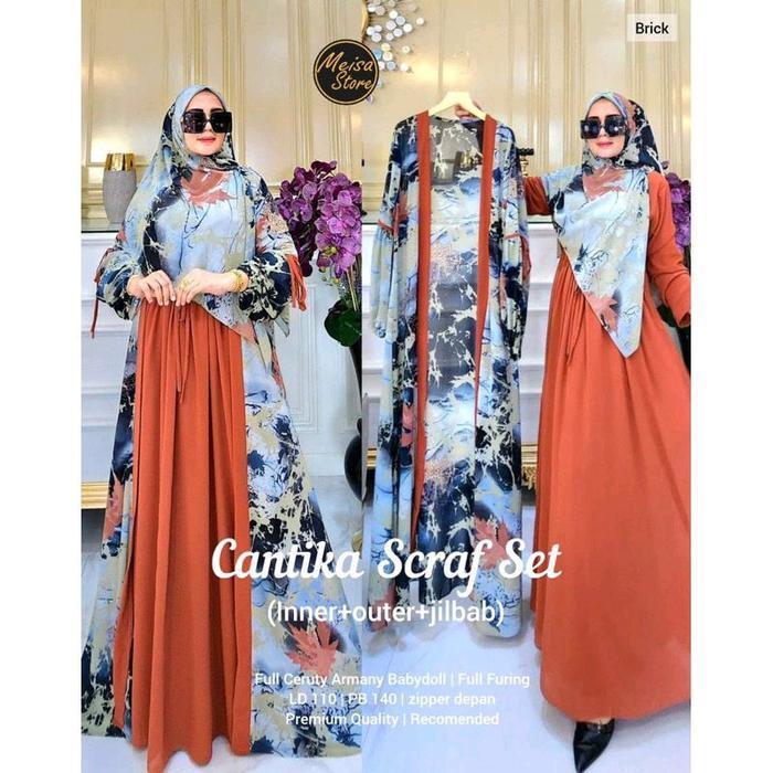 CANTIKA SCRAF SET GAMIS MUSLIMAH
