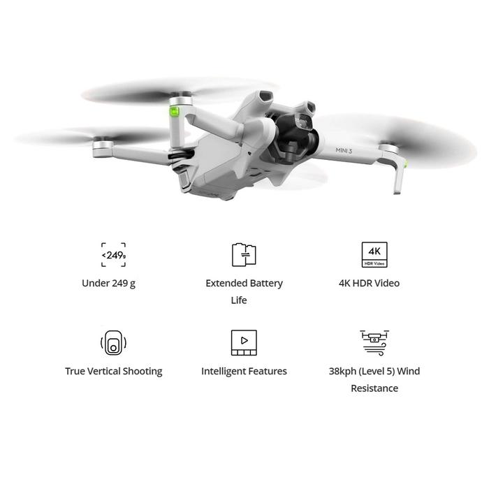 100% Original DJI Mini 3 RC Drone Professional 4K HDR Video 10km