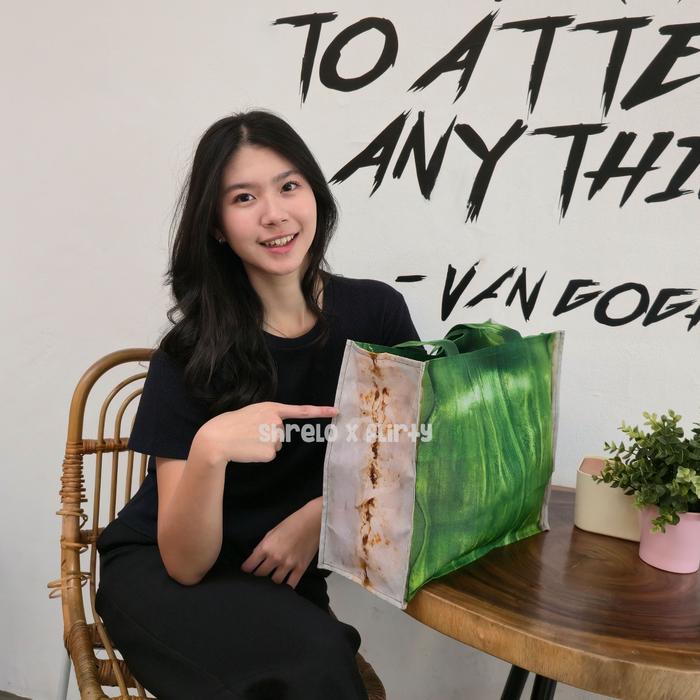 Tas Belanja Kotak Gulung Shrelo Shopping Bag Lemper Ayam Bungkus Daun Pisang Bahan Cordura Kreasi Lo