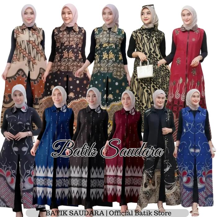 Outer Cardigan Batik Saudara Varian Motif Kain Katun
