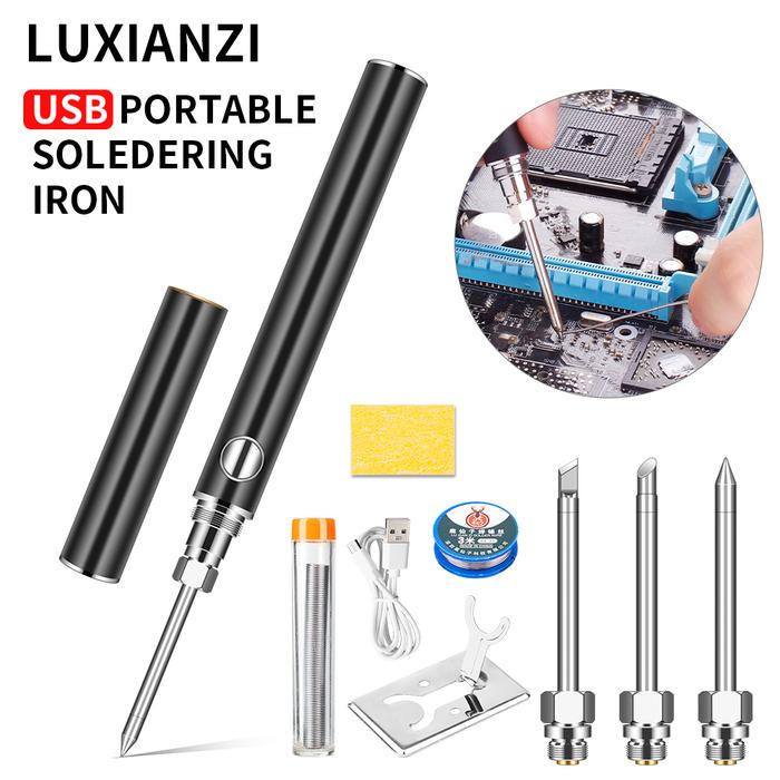 LUXIANZI Alat Perbaikan Pengelasan Besi Solder Listrik Tanpa Kabel