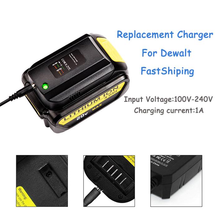 Replacement Charger For Dewalt 14.4V/20V DCB115 DCB112 Lithium