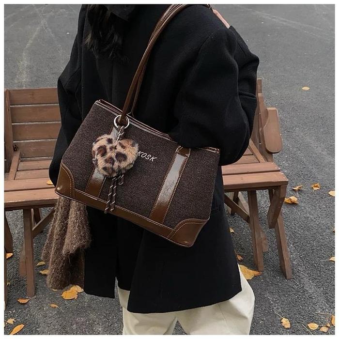 Tas Selempang dan bahu Wanita leopart elegant vintage