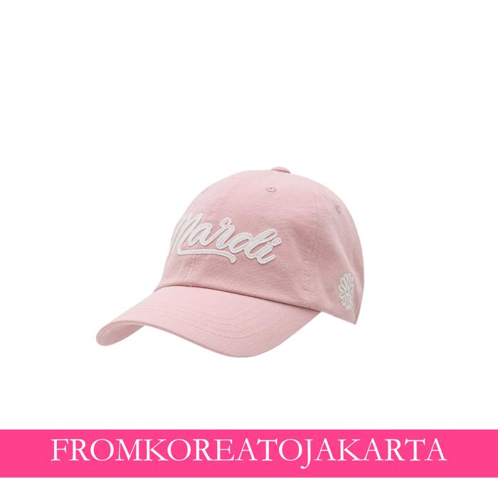MM [ACTIF] Cap Mardi Vintage Felt Logo - Pink Ivory