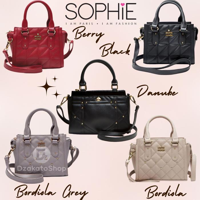 Tas Cangklong Shopie Martin Paris Ekclusive Promo Terbaru  Kekinian Viral Bordiola Cream Grey Danube