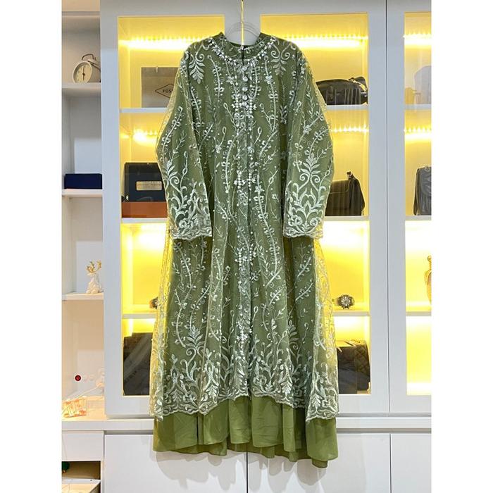 (BISA COD) GAMIS KHUSUS JUMBO // DRESS FAUZANA JUMBO // GAMIS PESTA // SERAGAMAN PESTA // GAMIS TULL