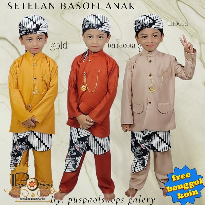 Terbaru Basofi Anak Laki-Laki Baju Adat Jawa Paud,Tk,Sd,Smp Toyobo