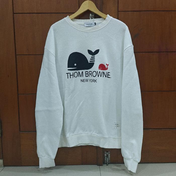 Thom Browne New York White Triple Large Sweater