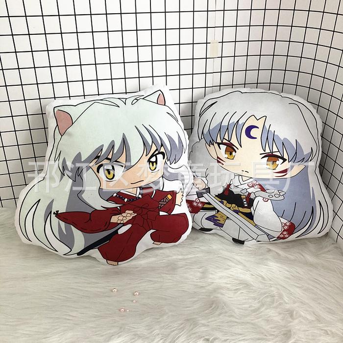 40cm Inuyasha Plush Pillow Dolls Inuyasha Sesshoumaru Action Plush