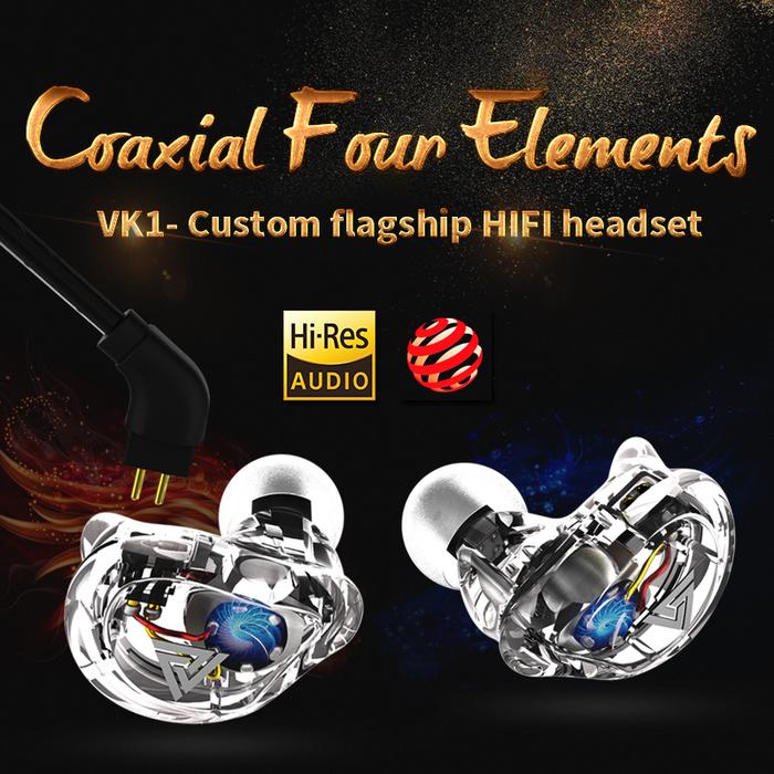 QKZ VK1  Headphone Running Sport Earphone 4 Drive Unit Headset  With