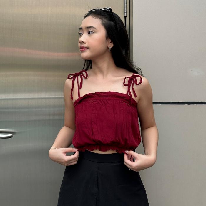 Velovales - Claude Crinkle Crop Top Rayon Crinkle Tank Top Croptop