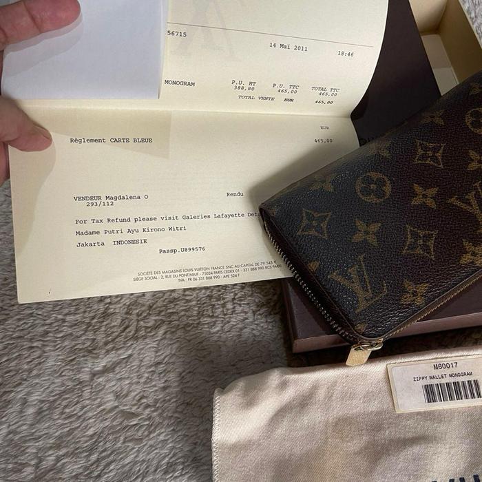 [preloved authentic] LV Zippy monogram long Wallet excellent kondisi second