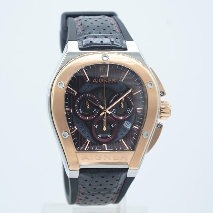 Jam Tangan Aigner Original Pria A150102 Swiss Made Garansi Resmi 2 TAHUN Black Stainless Watch Watch