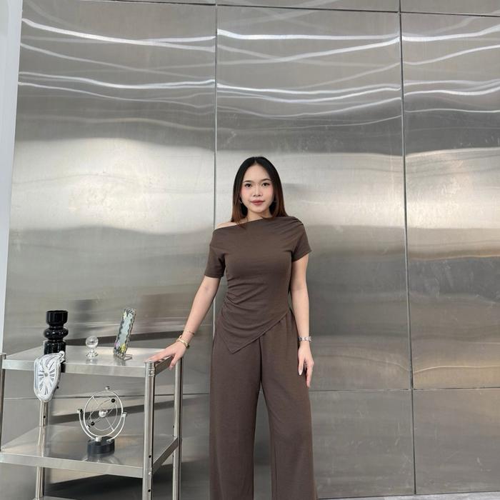 Setelan gladys bahan crinkle