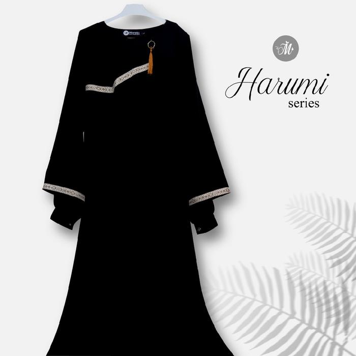 Abaya Gamis Harumi by Moruki Hitam