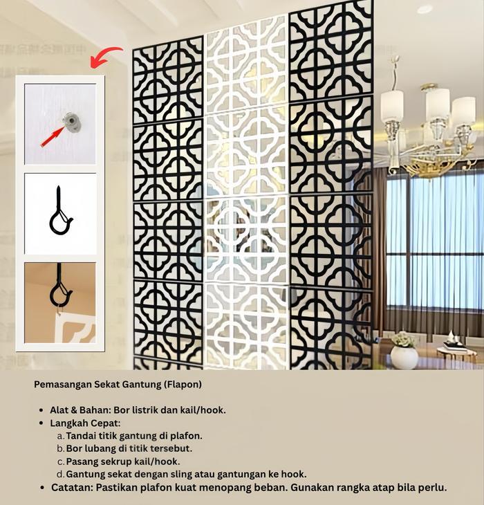 DEKORASI SEKAT RUANGAN DEKOR KAMAR MOTIF ORIENTAL SDO 99