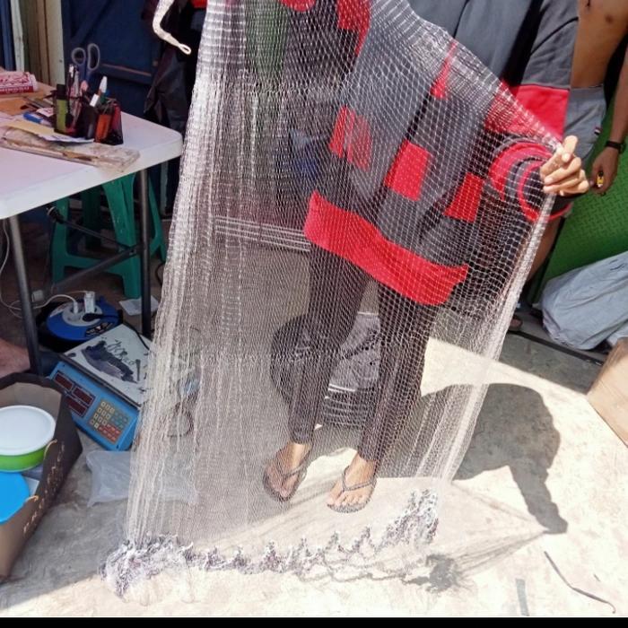 jala lempar jala ikan jala udang 9 feet senar 0.25 3/4 inch