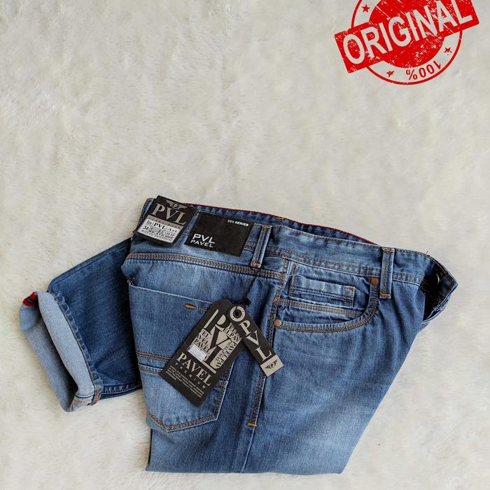 Pavel Original | Celana Panjang Standar Reguler Fit PVL Jeans | Celana Panjang Jeans Pria