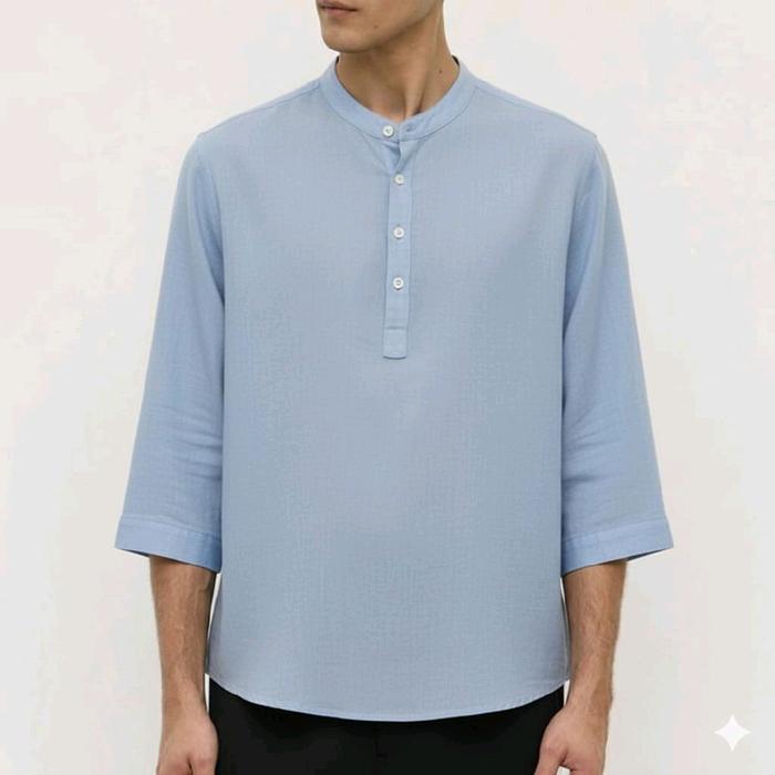 baju lebaran baju koko kemeja 3/4 premium katun adem Koko Pria Lengan 3/4 Modern – Bahan Nyaman & El
