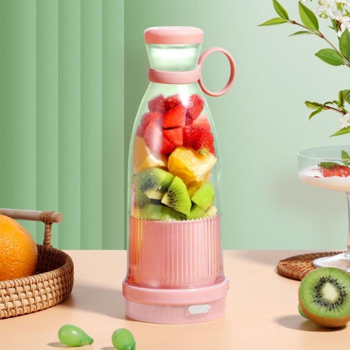 HBM Blender Jus Buah Portable Mini USB Blender Juice Botol Wireless Juicer Cup 380ml