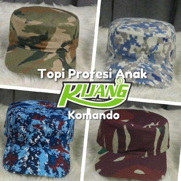 KIJANG TOPI KOMANDO PROFESI ANAK BISA UNTUK PUTERA DAN PUTERI MERK KIJANG PELOPOR BAJU PROFESI ANAK 